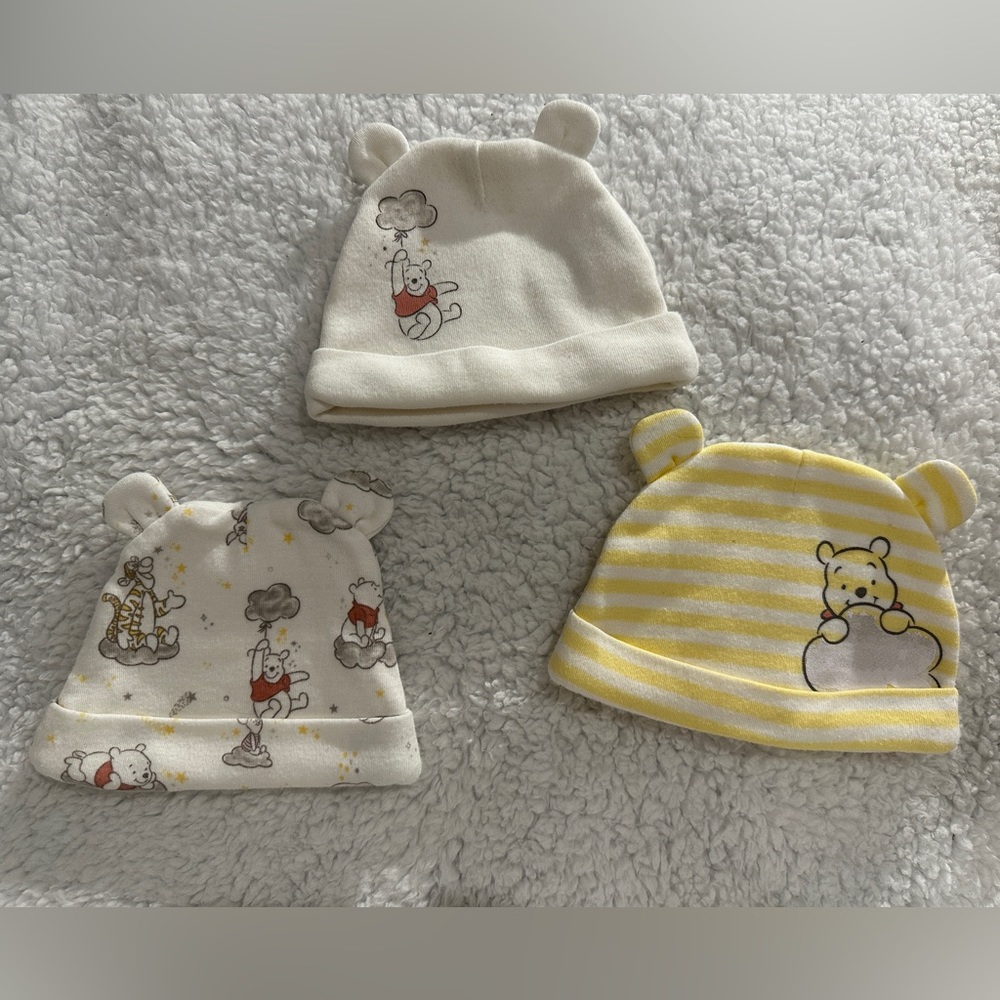 3FOR$12 Disney Baby Winnie the Pooh Unisex Caps, 3-Pack